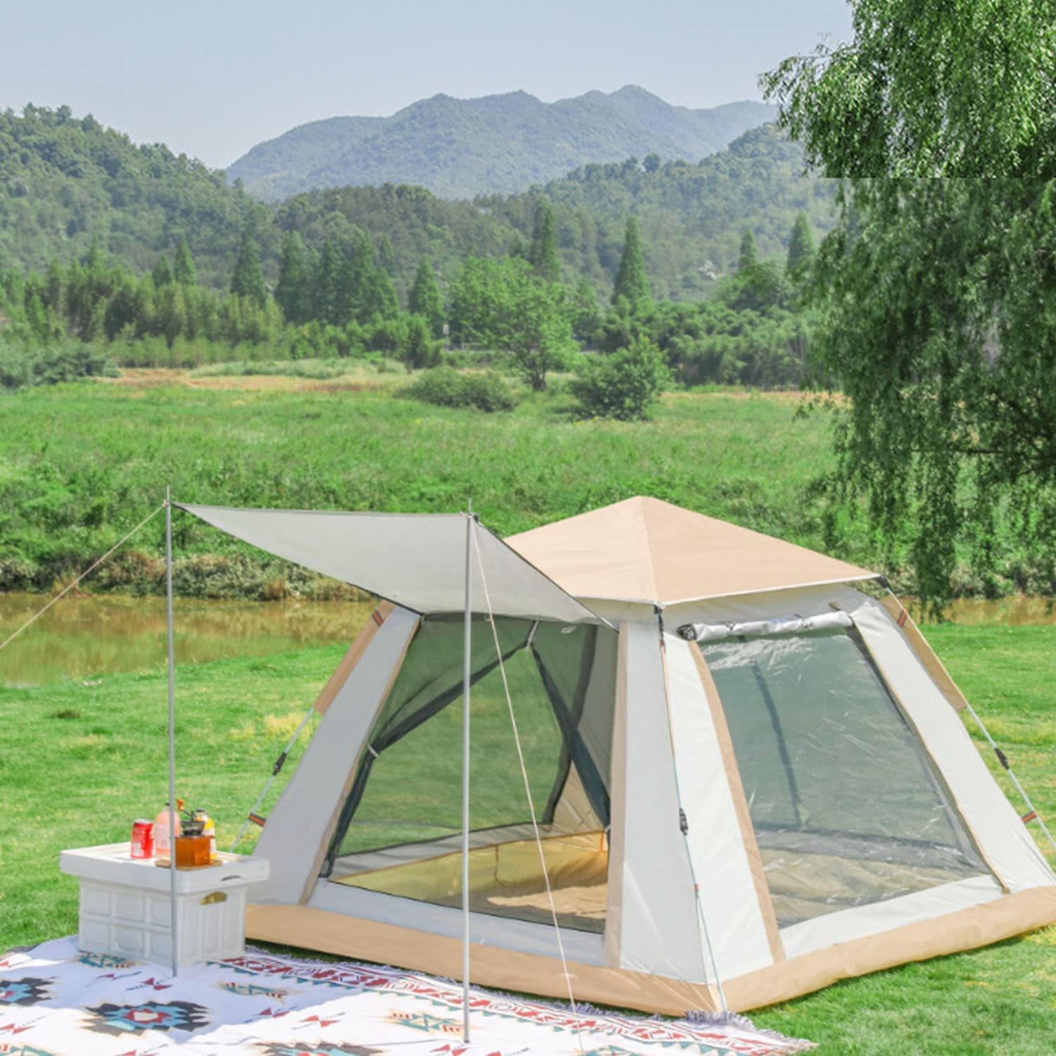 2 Person Room Instant Setup Waterproof Pop Up Camping Tents