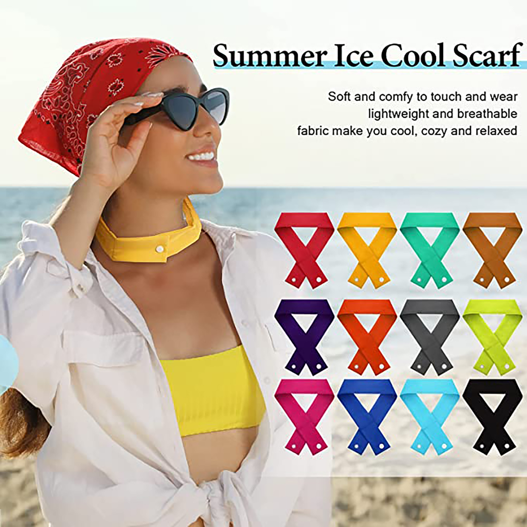 Cooling Neck Wrap Scarf for Hot Weather
