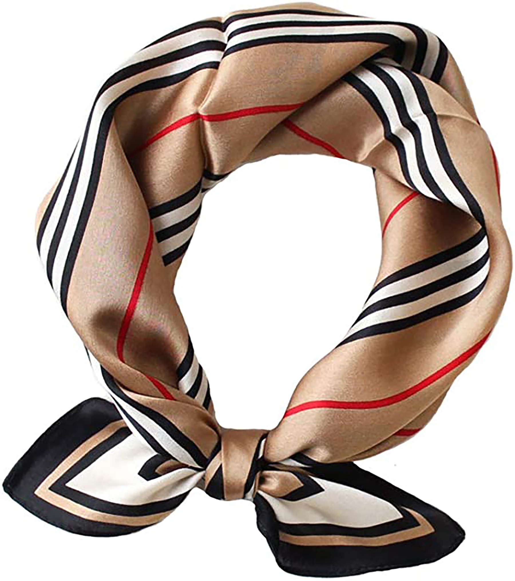 Double Printed Reversible Mulberry Square Silk Scarf