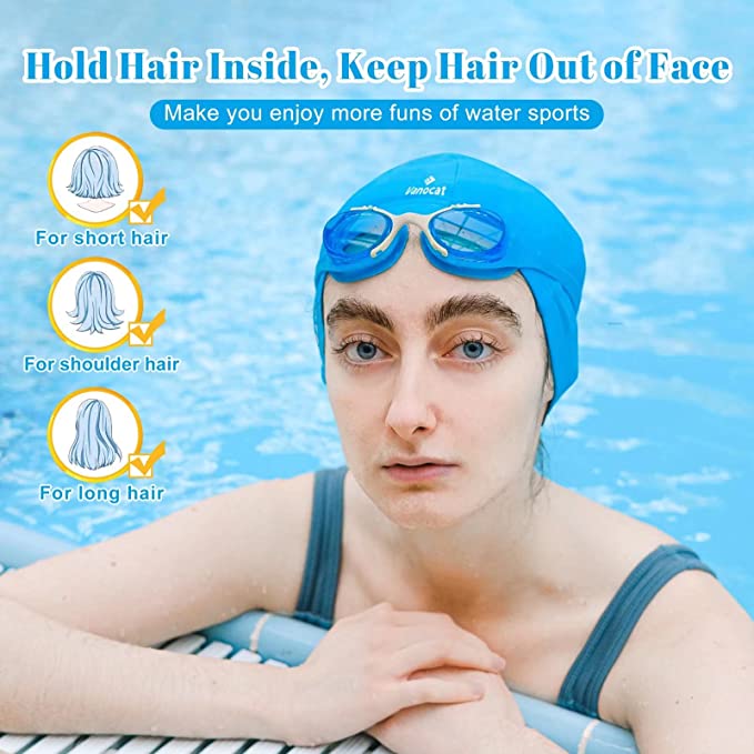 Non-Waterproof Cloth Swim Cap  for Adult