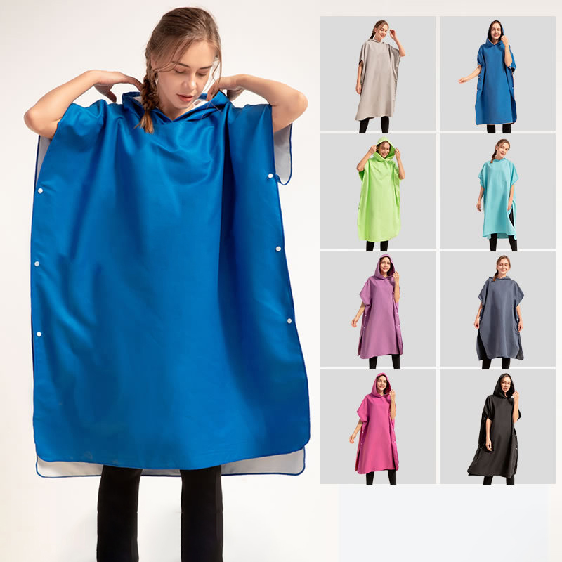 Microfiber Beach Changing Towel Robe w/Hood