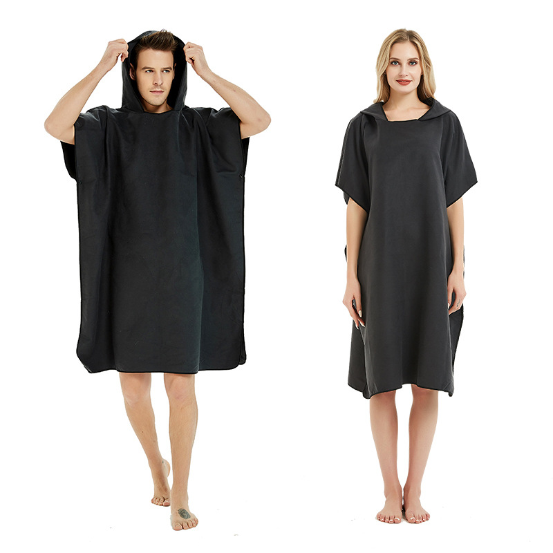 Microfiber Beach Changing Towel Robe w/Hood
