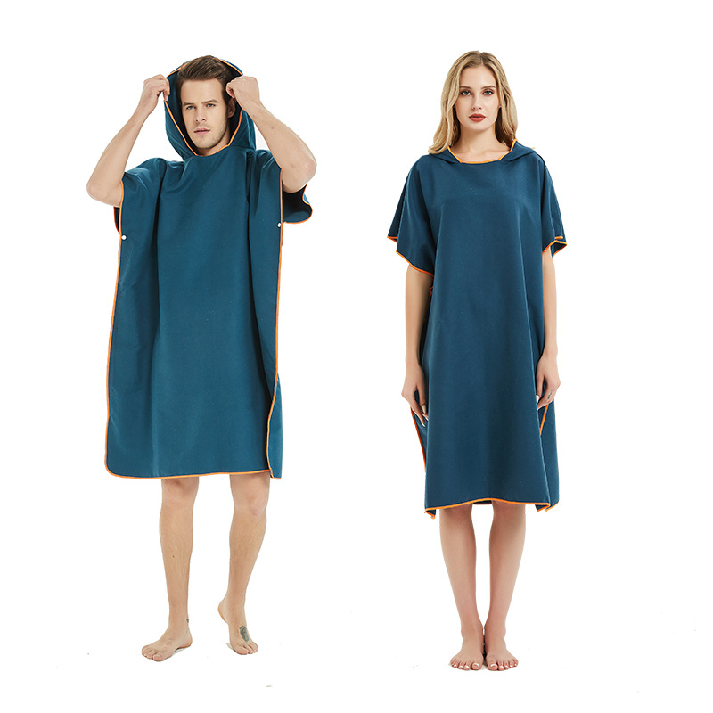 Microfiber Beach Changing Towel Robe w/Hood