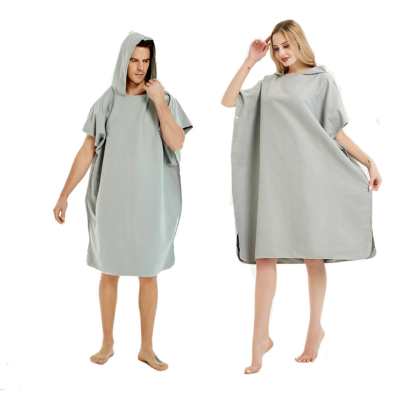 Microfiber Beach Changing Towel Robe w/Hood