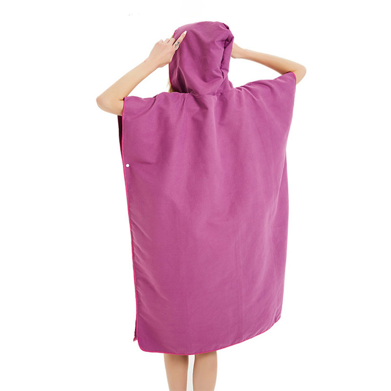 Microfiber Beach Changing Towel Robe w/Hood