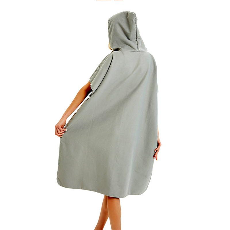 Microfiber Beach Changing Towel Robe w/Hood