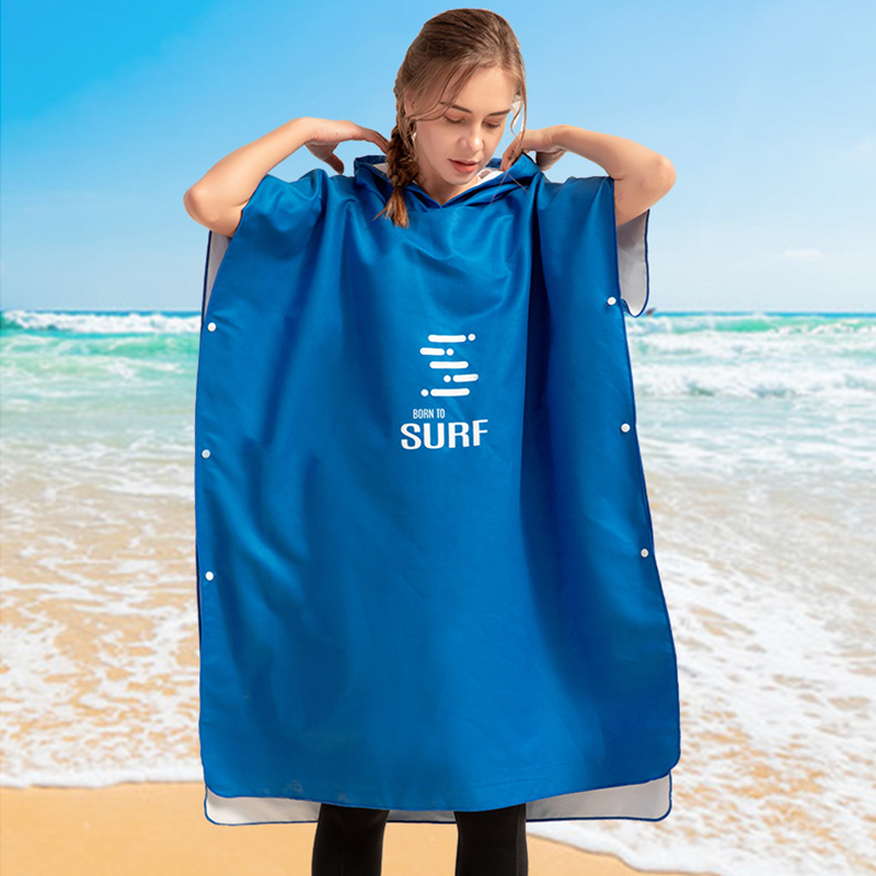 Microfiber Beach Changing Towel Robe w/Hood