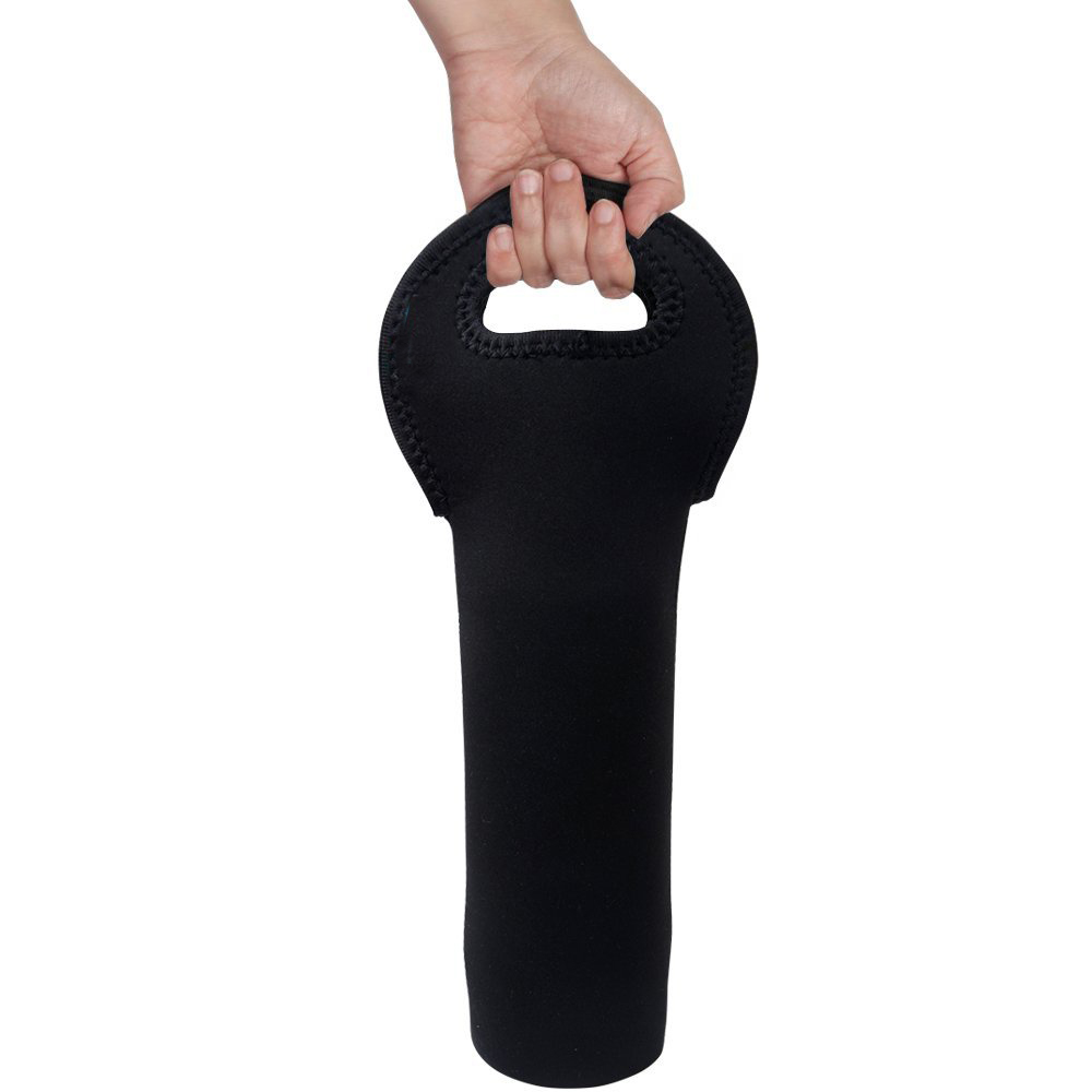 Pure Color Neoprene Champagne Wine Carrier Tote Bag