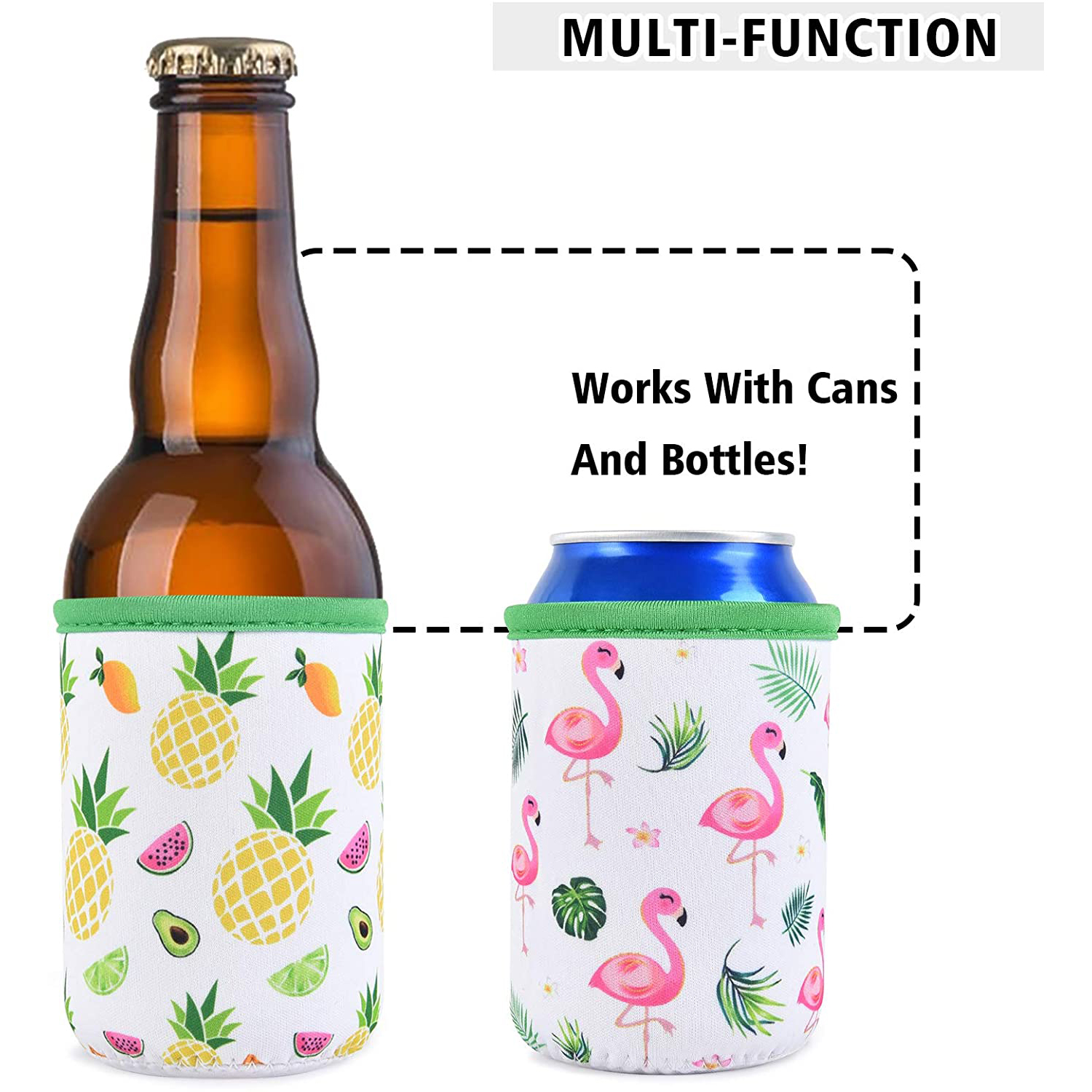 12oz Full Color Sublimation Can Cooler Sleeves w/1 Seam