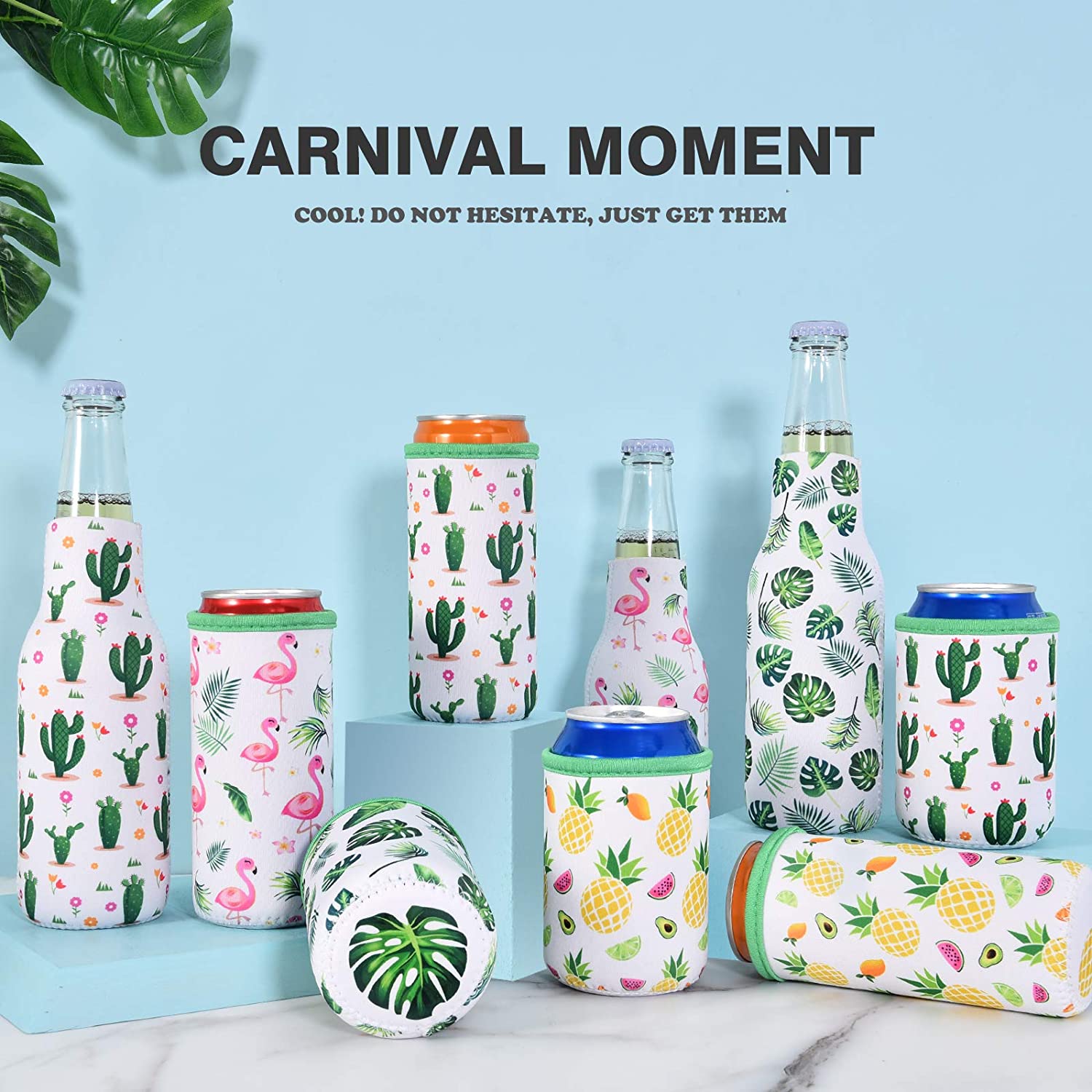 12oz Full Color Sublimation Can Cooler Sleeves w/1 Seam