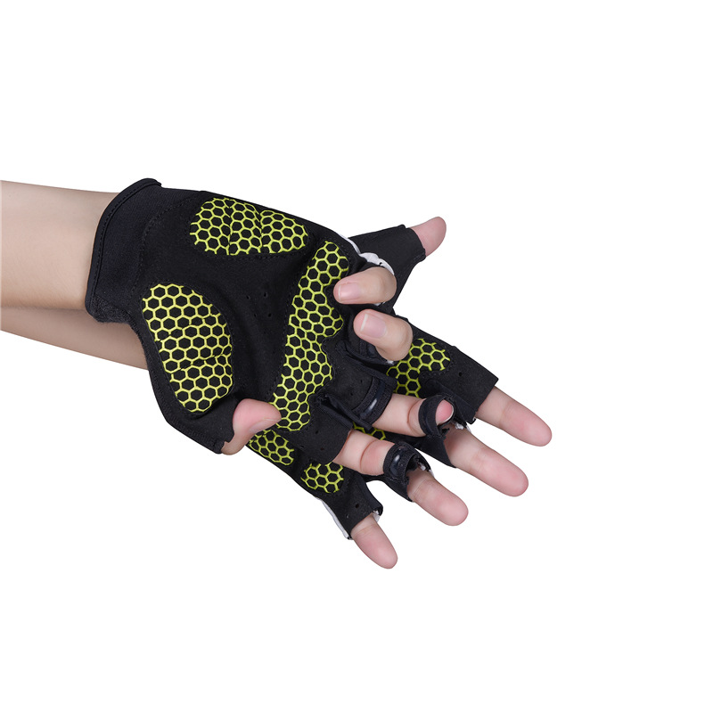 Anti-Slip Bike Gloves Half-Finger Cycling Gloves w/Gel Pad