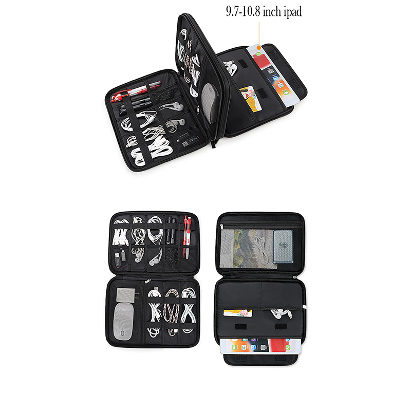 Waterproof Double-Layer Travel Cable Organizer Bag Electronic Accessories