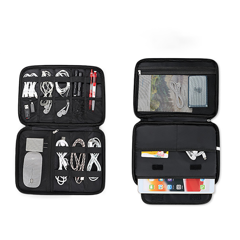 Waterproof Double-Layer Travel Cable Organizer Bag Electronic Accessories