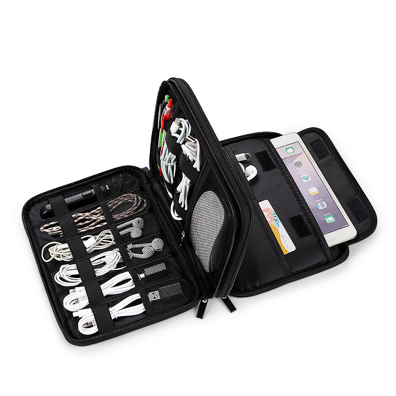 Waterproof Double-Layer Travel Cable Organizer Bag Electronic Accessories