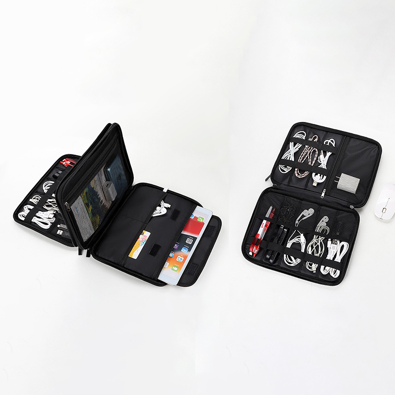 Waterproof Double-Layer Travel Cable Organizer Bag Electronic Accessories