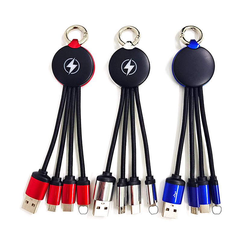 3 in 1 USB Charging Cable w/LED Backlight LOGO