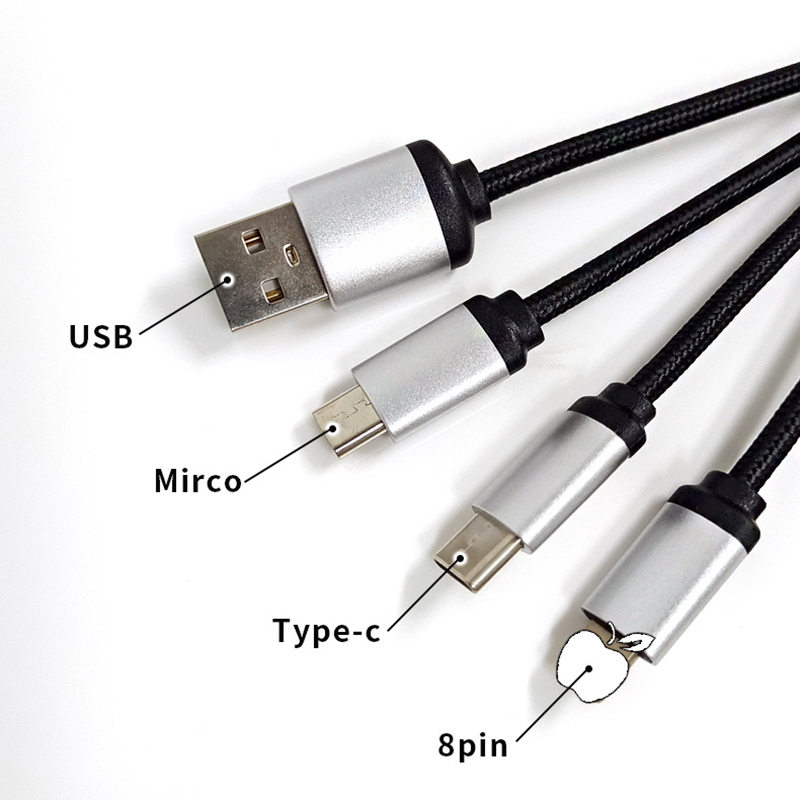 3 in 1 USB Charging Cable w/LED Backlight LOGO