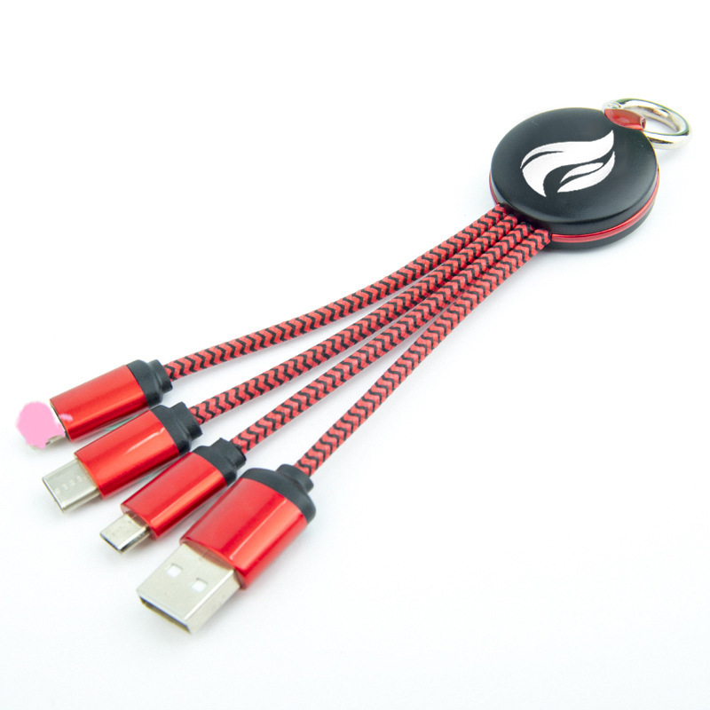 3 in 1 USB Charging Cable w/LED Backlight LOGO