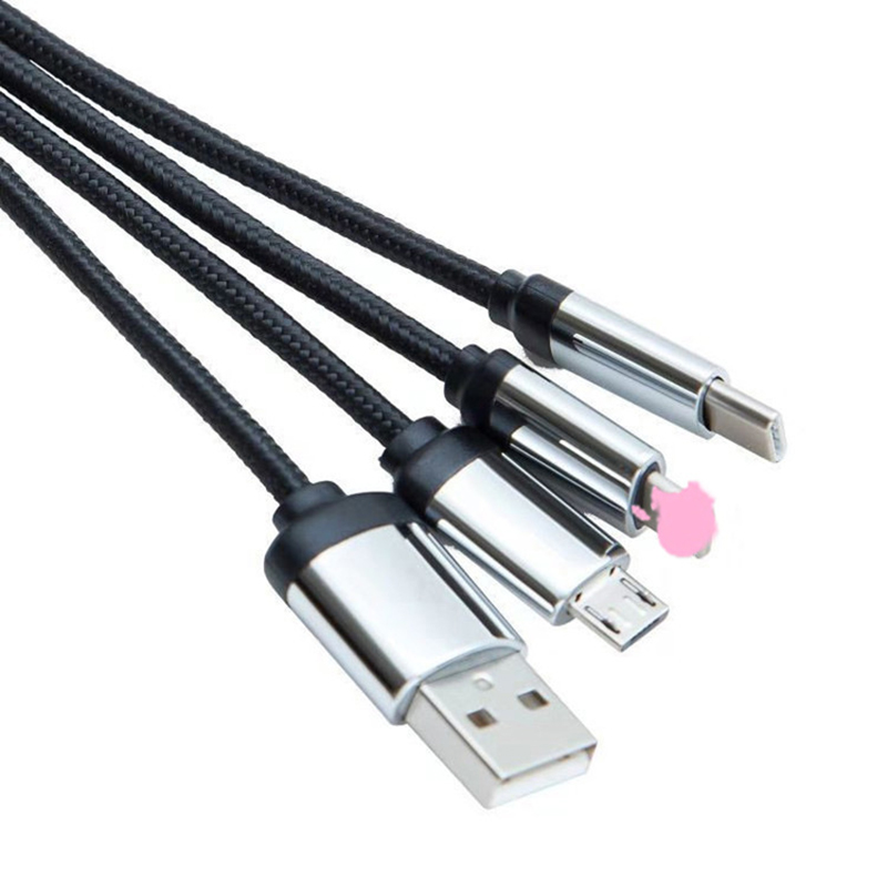 3 in 1 USB Charging Cable w/LED Backlight LOGO