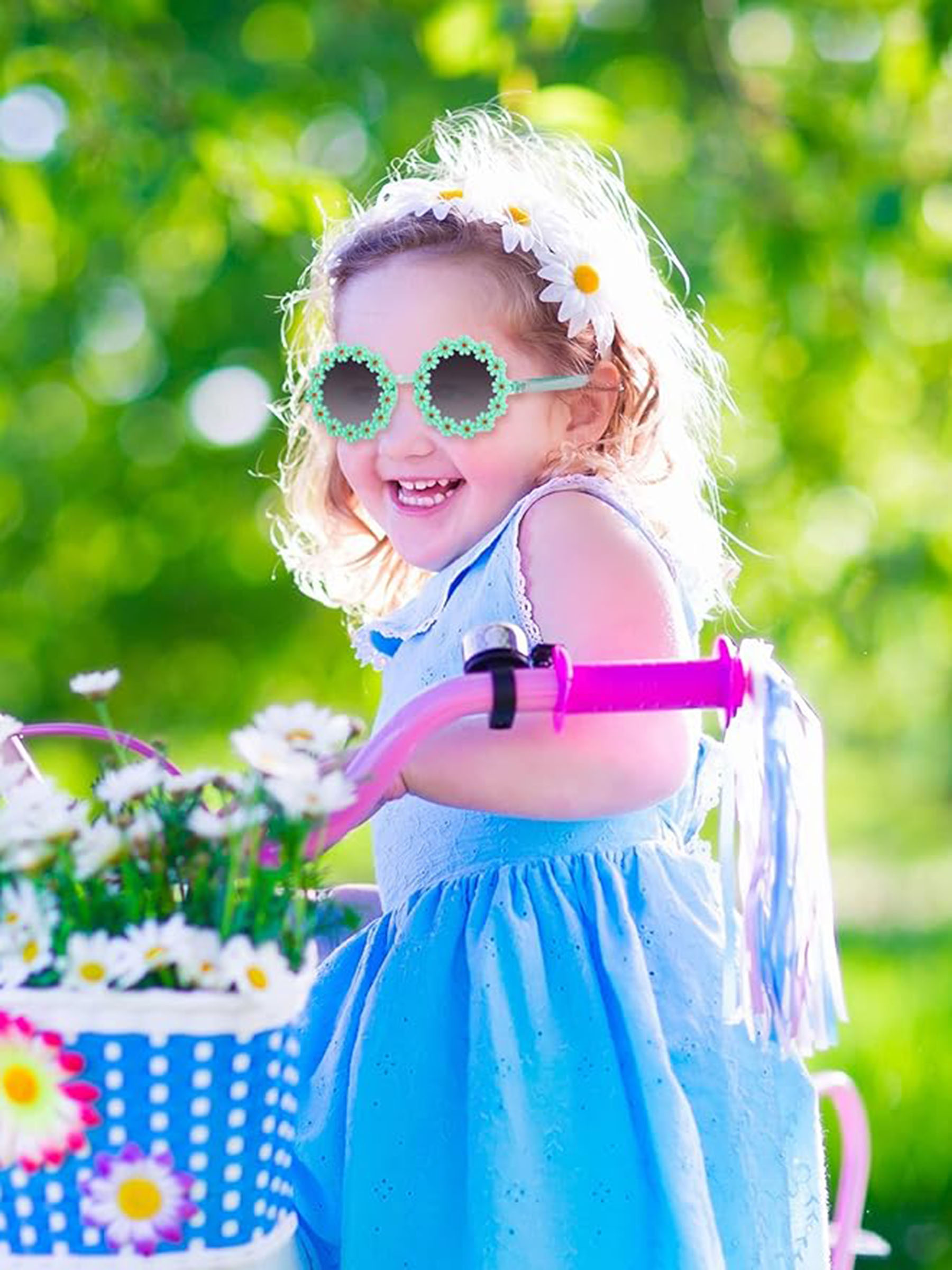 Daisy Sunglasses Flower Round Sunglasses for Toddler 