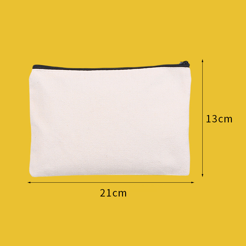Canvas Zipper Pouch Pen Bag Makeup Bags 